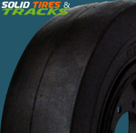 Smooth Solid Skid Steer Tires 10-16.5 - Heavy Duty