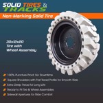 14-17.5 Solid Skid Steer Tire - Non Marking Gray