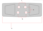 24" 600mm, 154mm pitch Chain-On Rubber Pad - Heavy Duty