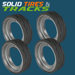 406x125 Scissor Lift Tires with Rim