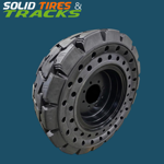 10x16.5 Solid Skid Steer Tires- Heavy Duty